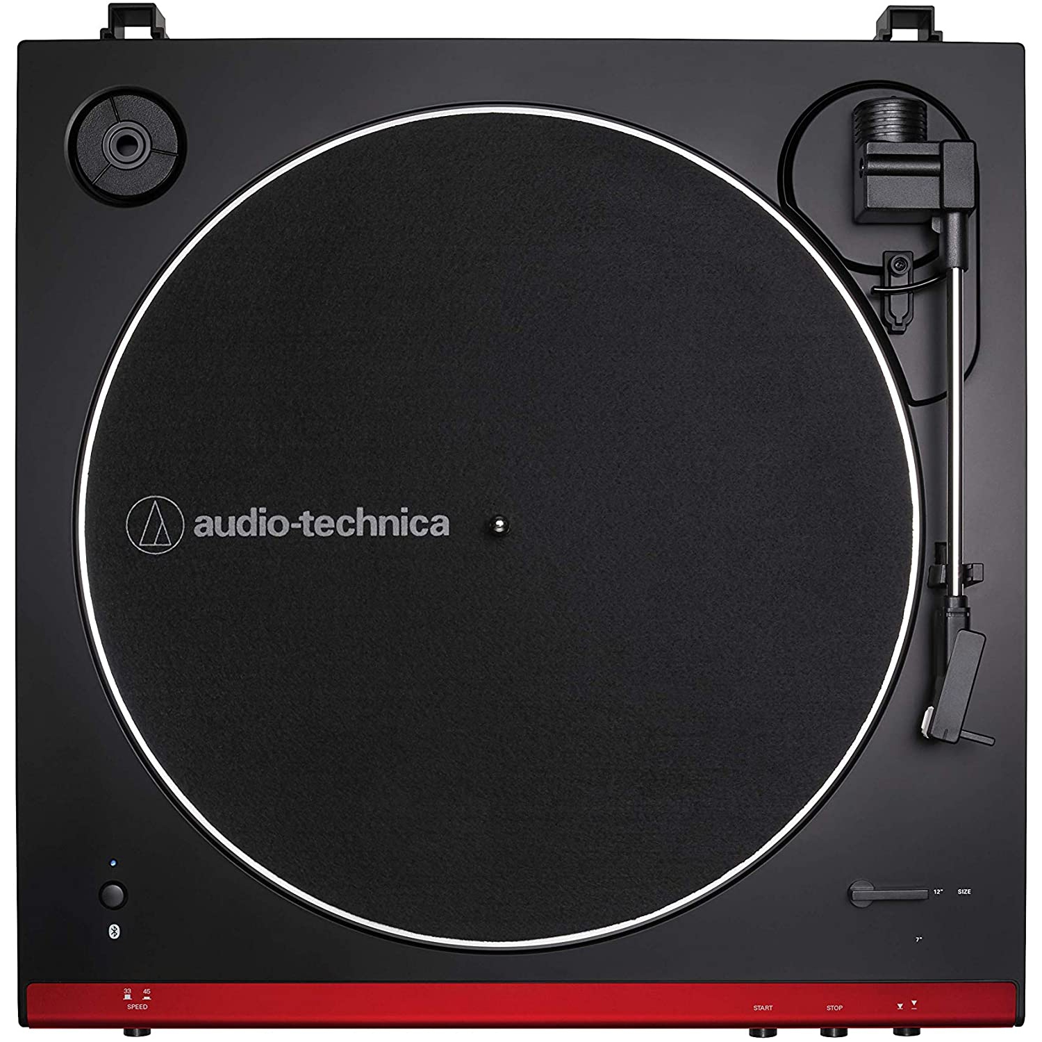 Audio-Technica AT-LP60XBT-RD Fully Automatic Belt-Drive Stereo Turntable, Red
