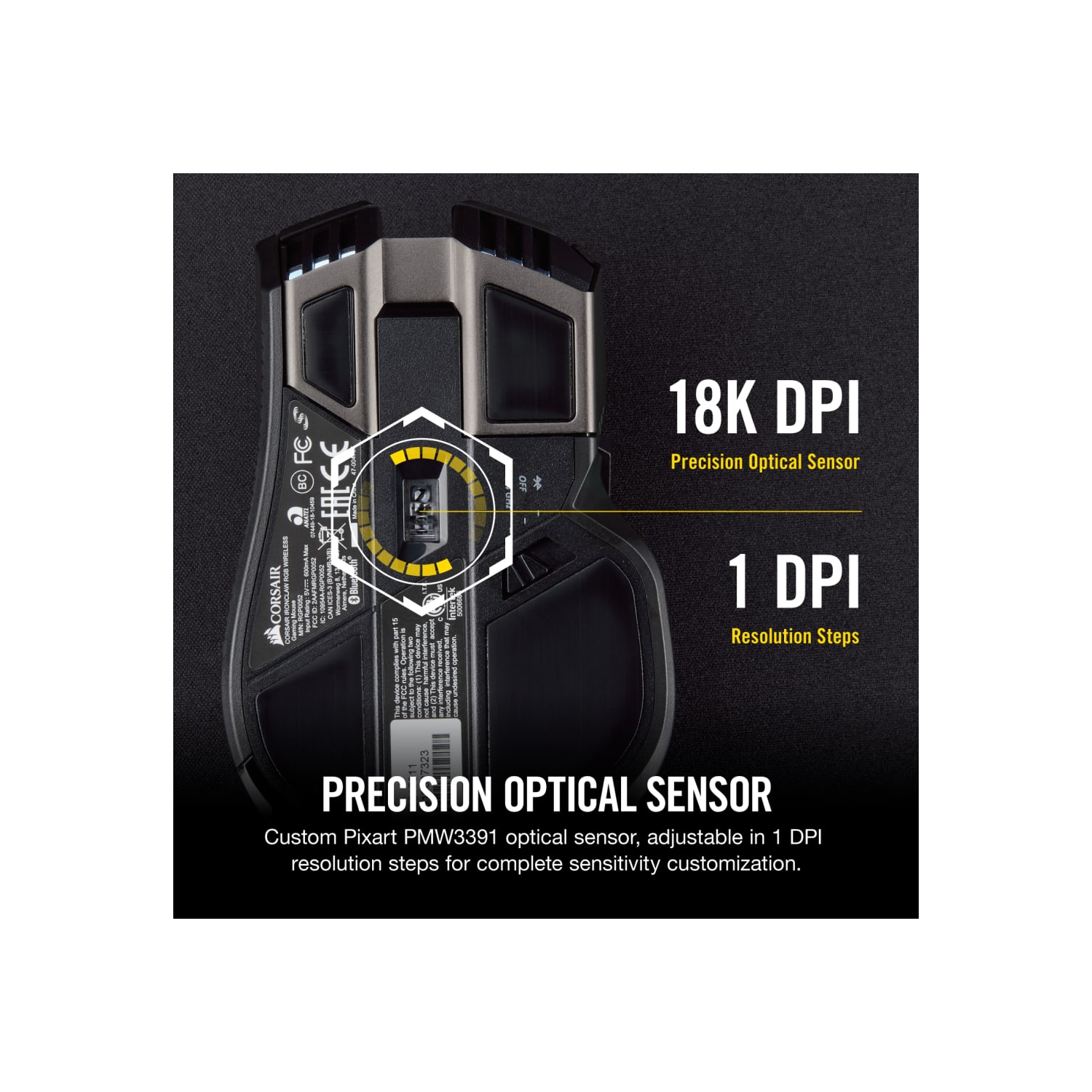 Corsair IRONCLAW RGB Wireless Gaming Mouse CH-9317011-NA