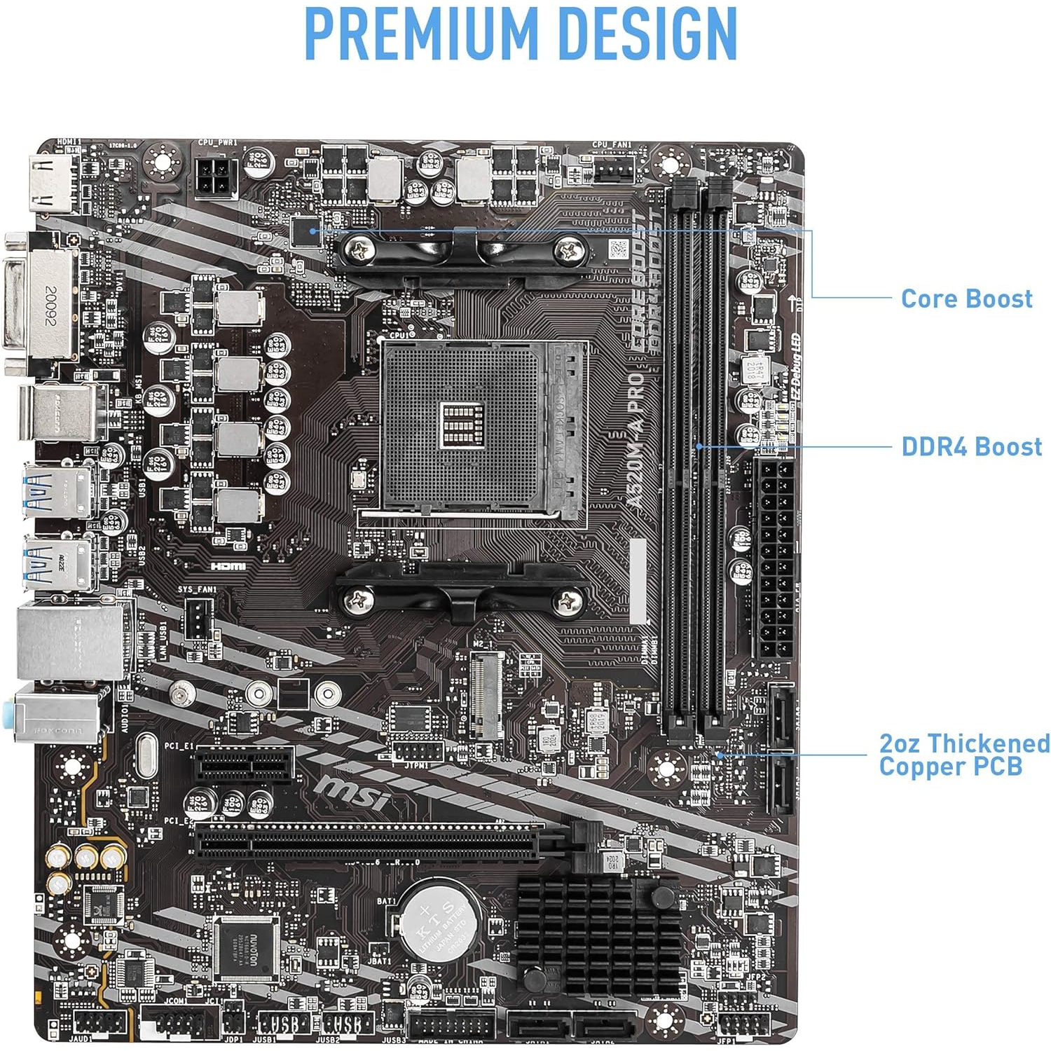 Carte mère de jeu A520&nbsp;M-A PRO de MSI