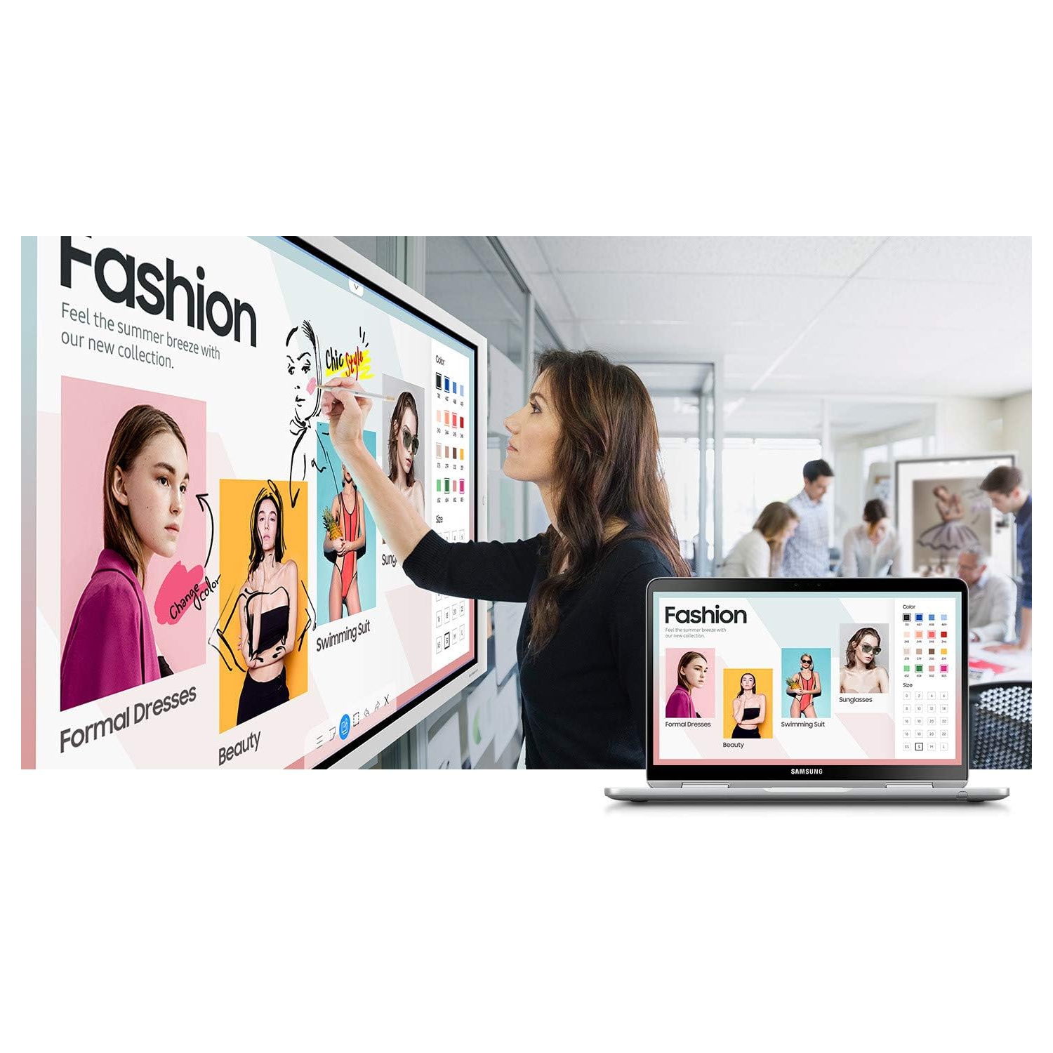 Samsung Digital Flip 65" 4K Ultra HD 8 ms 60 Hz LED Display - White -