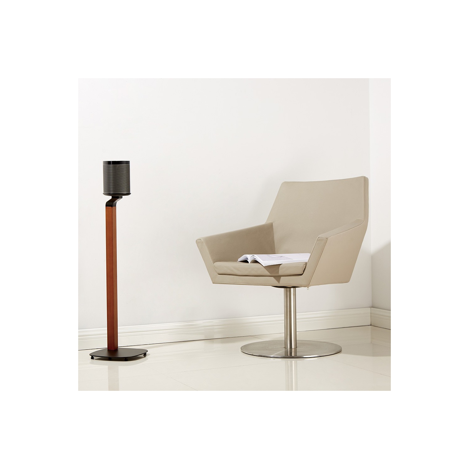 Boost Industries SB-62F Floor Speaker Stands with Hardwood Column for SONOS® ONE, SONOS® ONE SL and SONOS Play:1