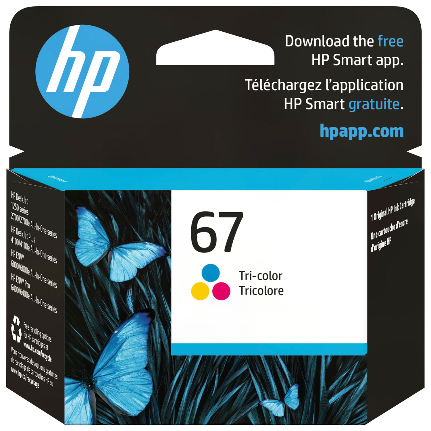 HP 67 Tri-Colour Ink (3YM55AN#140)