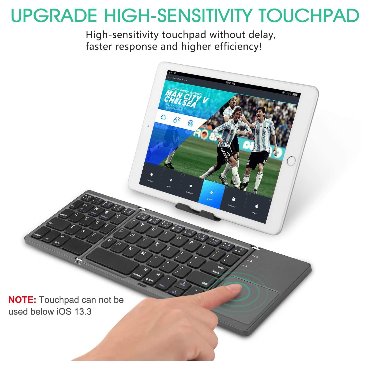 Foldable Bluetooth Keyboard with Touchpad - Samsers Portable