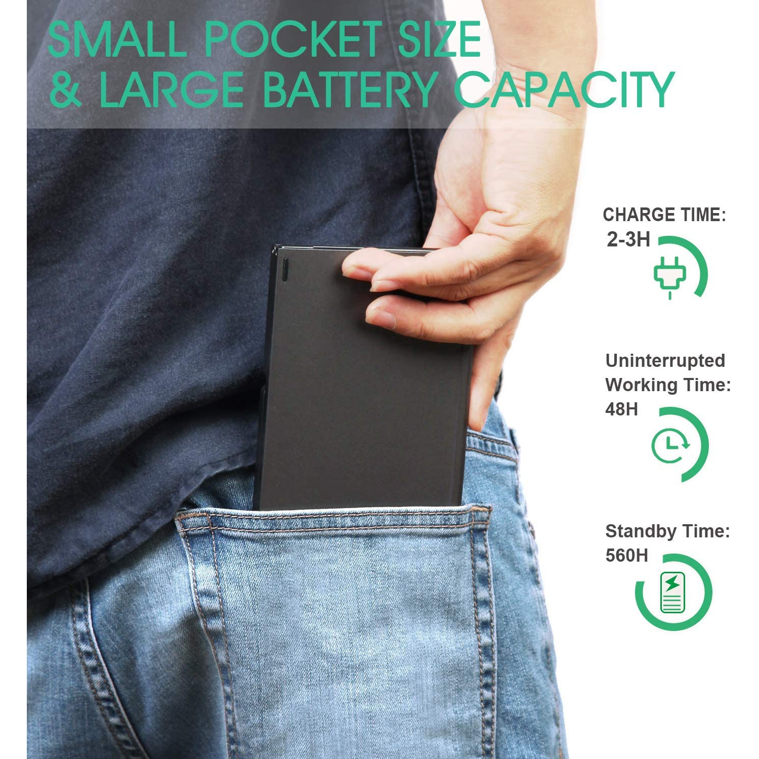 Foldable Bluetooth Keyboard with Touchpad - Samsers Portable Wireless Keyboard with Stand Holder, Rechargeable Full Size Ultra Slim Pocket Folding