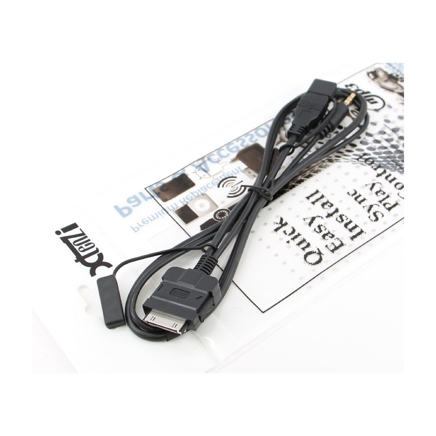 Xtenzi MDI AUX MMI Cable Adapter USB Interface cable iPod/iPhone for Pioneer CD-IU50V