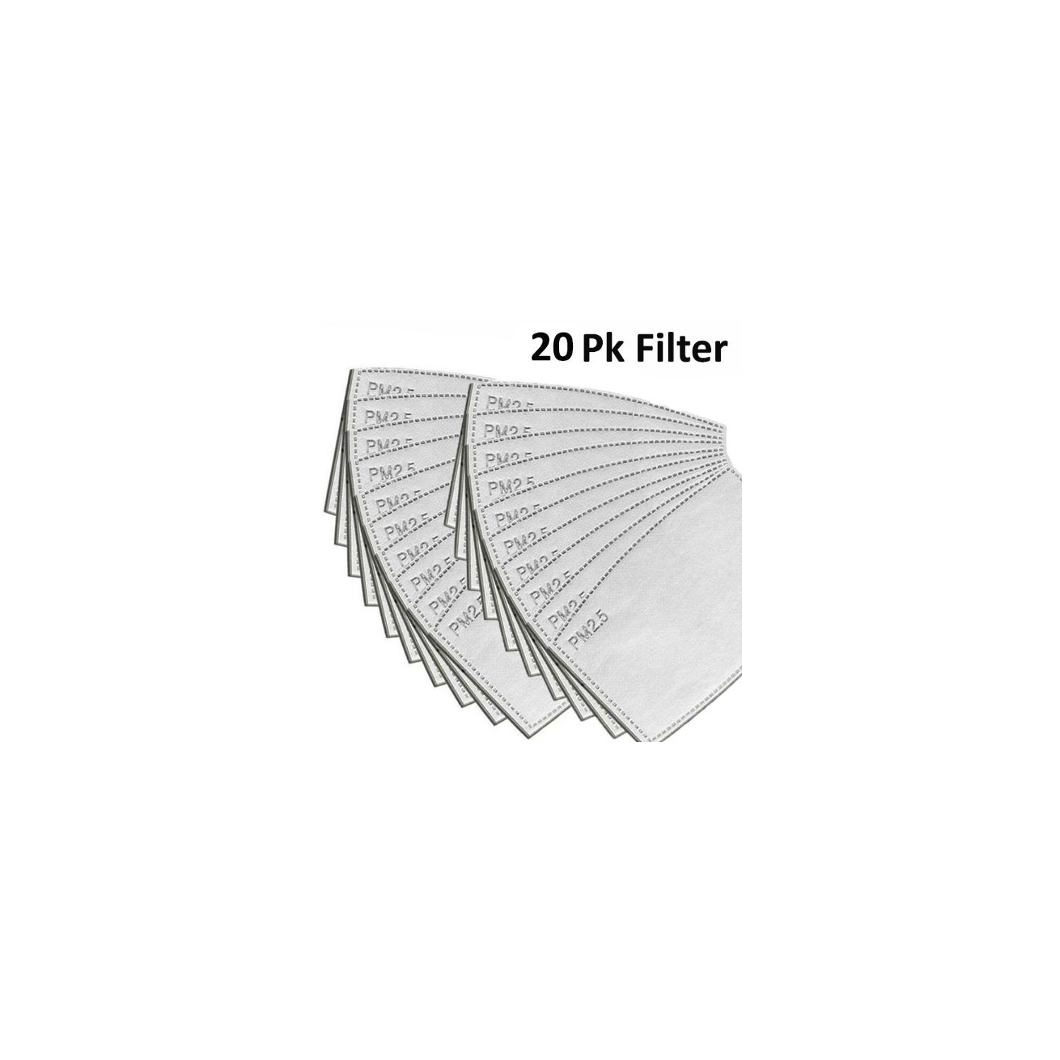 Filtre PM 2.5 pour masque - 20 pièces