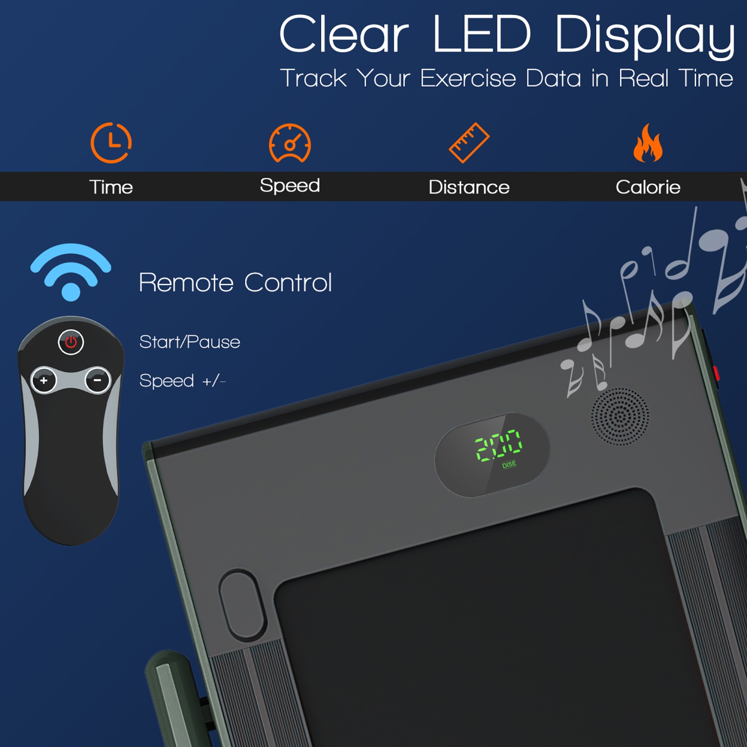 SuperFit 2.25HP 2 in 1 Foldable Under Desk Treadmill/Walking Pad Remote Control