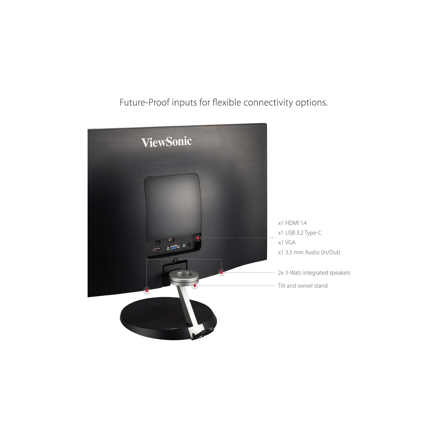 ViewSonic VX2485-mhu - 24" Display, IPS Panel, 1920 x 1080 Resolution VX2485-MHU