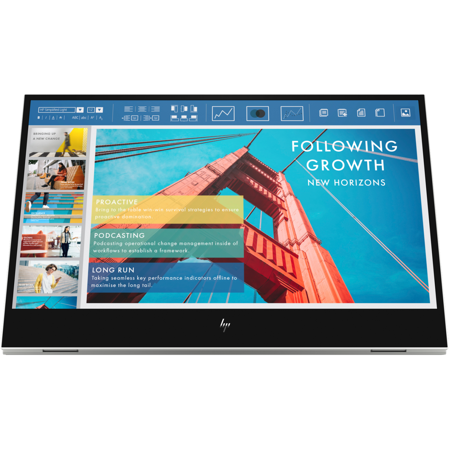 HP 14" FHD IPS LCD Monitor - Silver