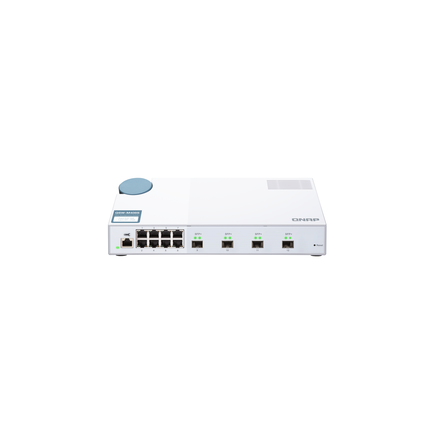 QNAP – Commutateur géré QSW-M408S 10 GbE, avec SFP+ 10G à 4 ports et Gigabit à 8 ports