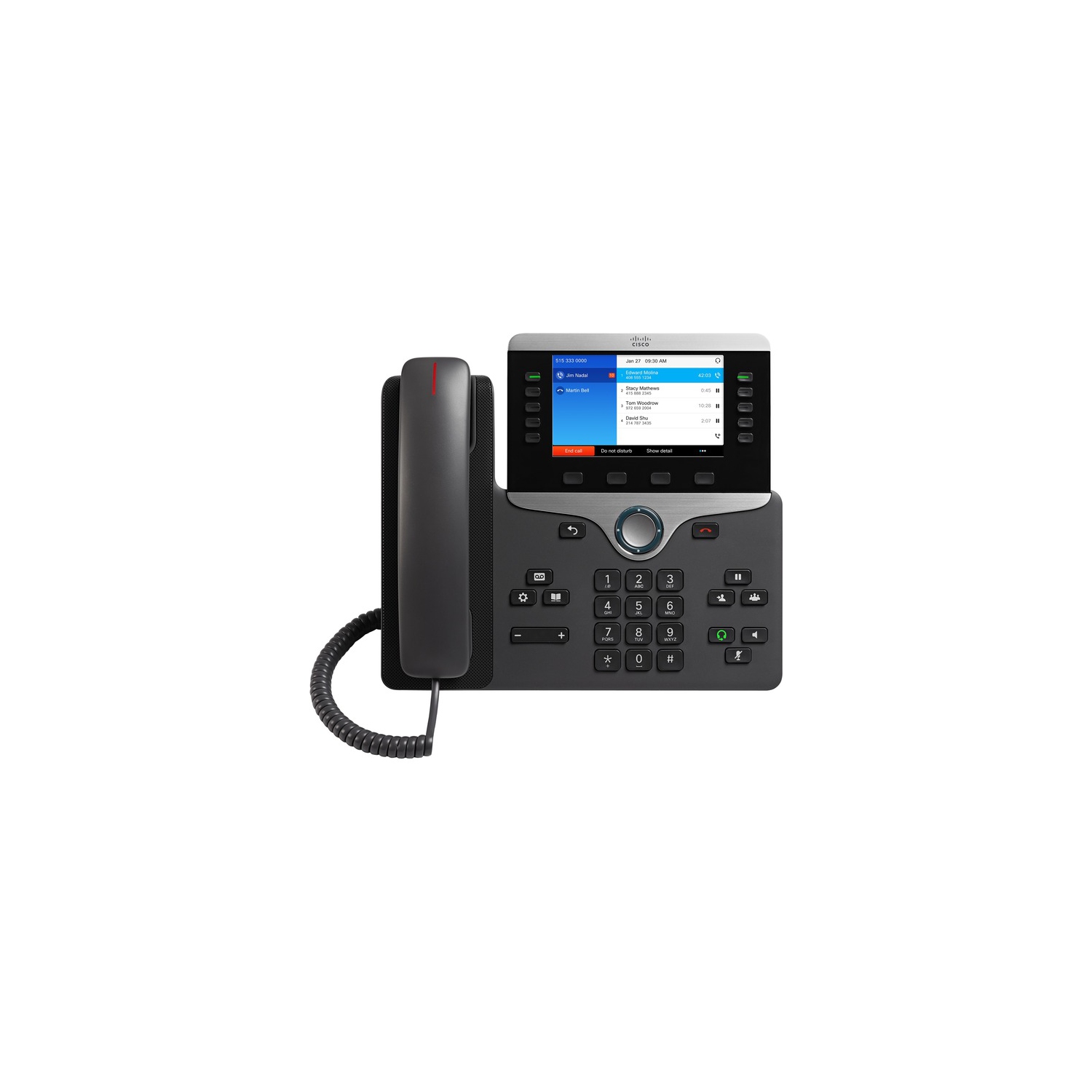 Cisco 8841 IP Phone - Remanufactured - Corded - Corded - Wall Mountable - Black, Silver CP-8841-3PCC-K9-RF
