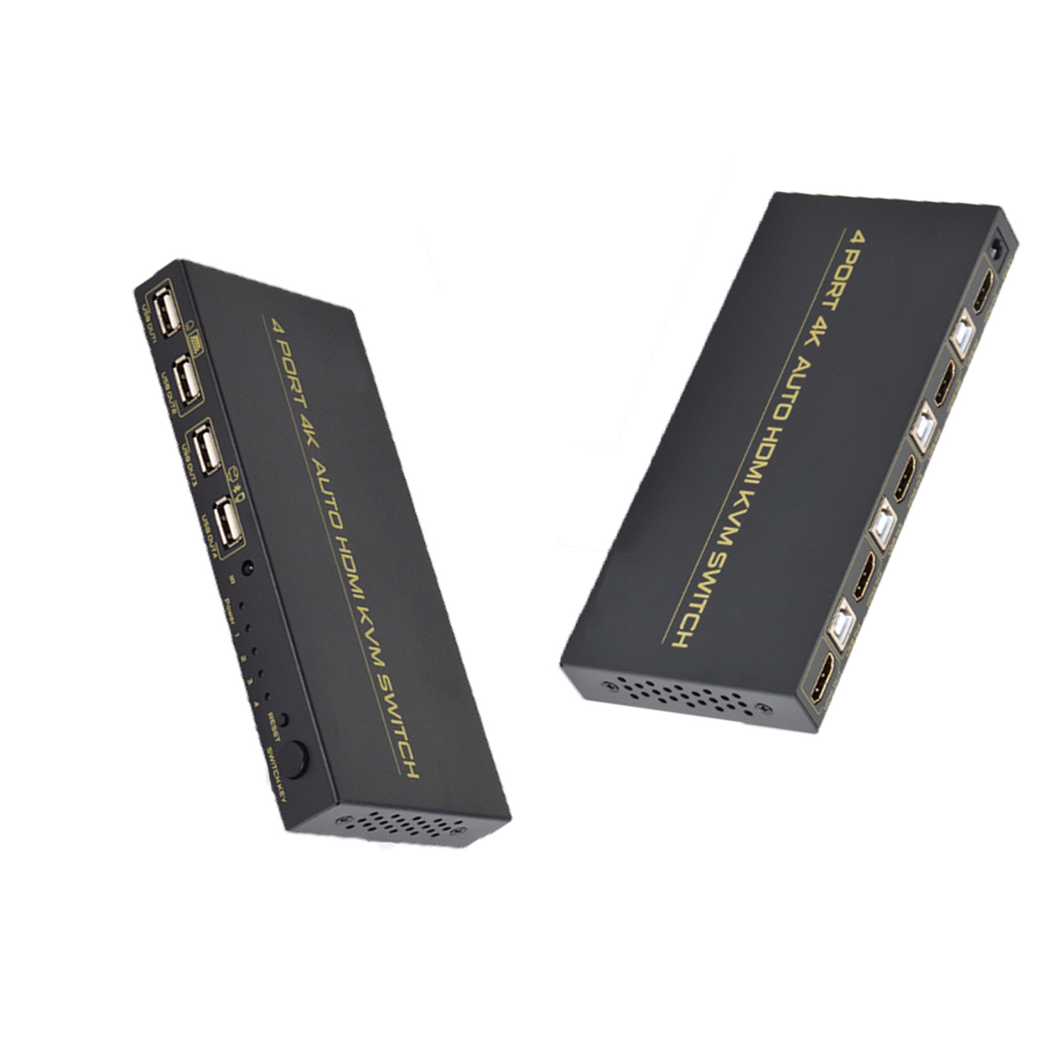 Commutateur KVM HDMI 4 ports Hotkey automatique USB 2.0 avec 4 télécommande de câble - axGear