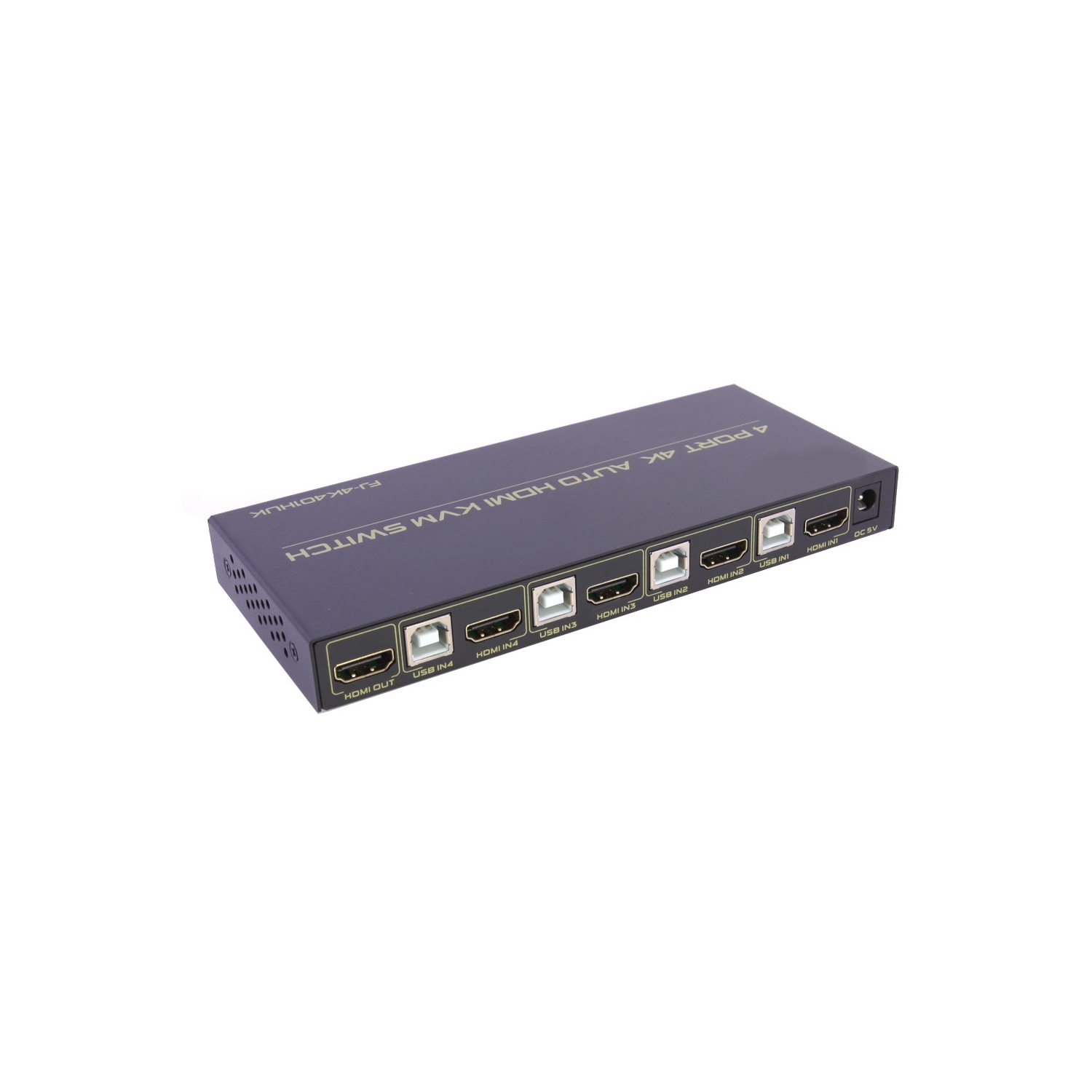 Commutateur KVM HDMI 4 ports Hotkey automatique USB 2.0 avec 4 télécommande de câble - axGear