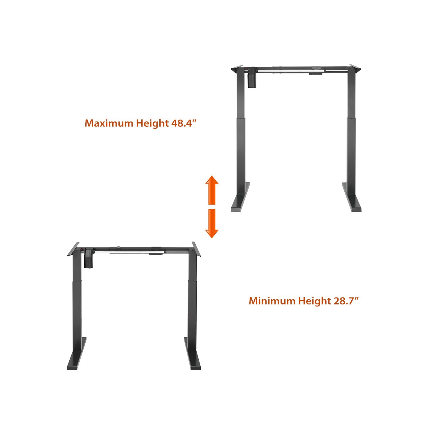 Bureau d’ordinateur/de jeu motorisé à hauteur réglable de 55 po FS-M55i de Boost Industries