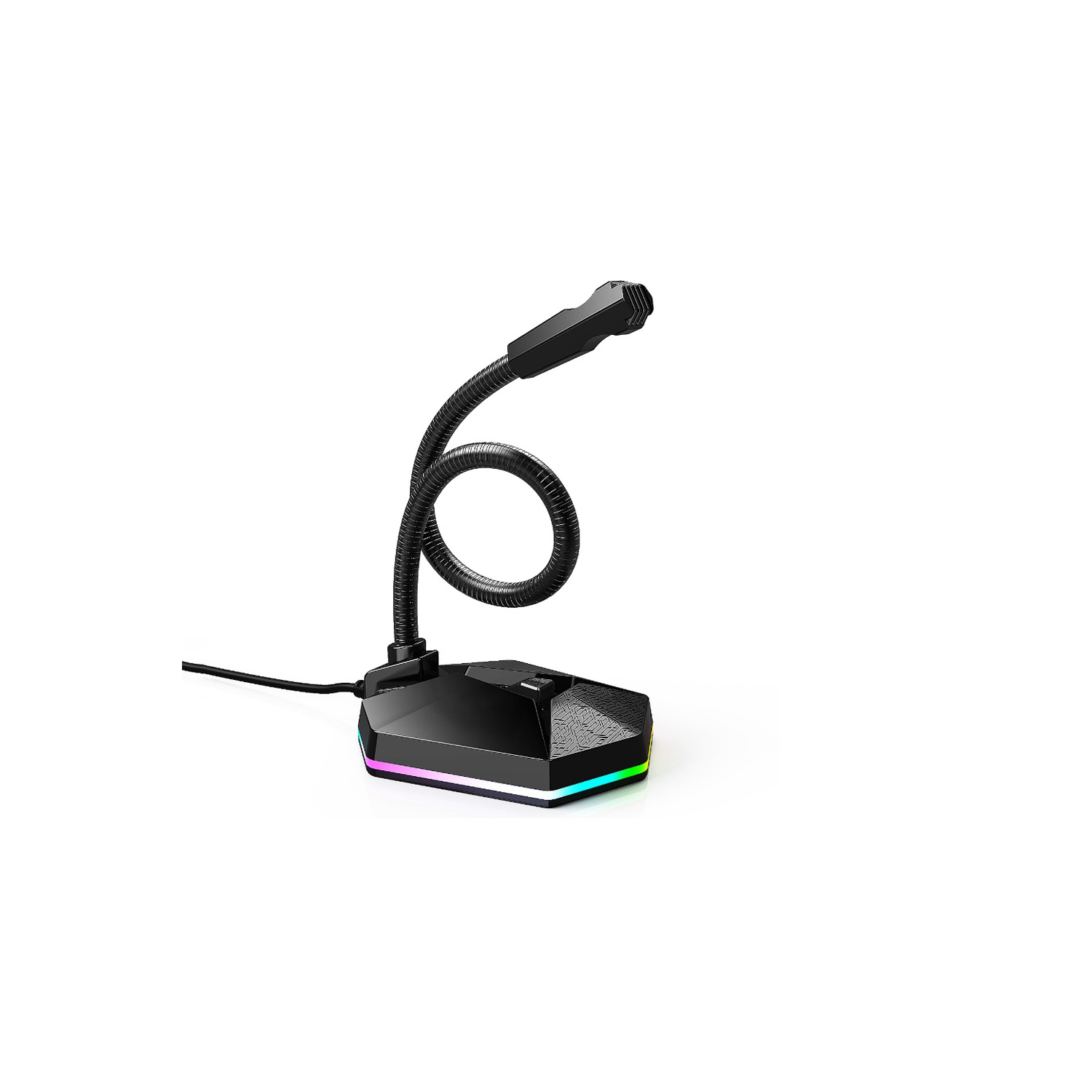 Gaming RGB Desktop USB Microphone Voice Recording Speech Recognition Streaming - axGear
