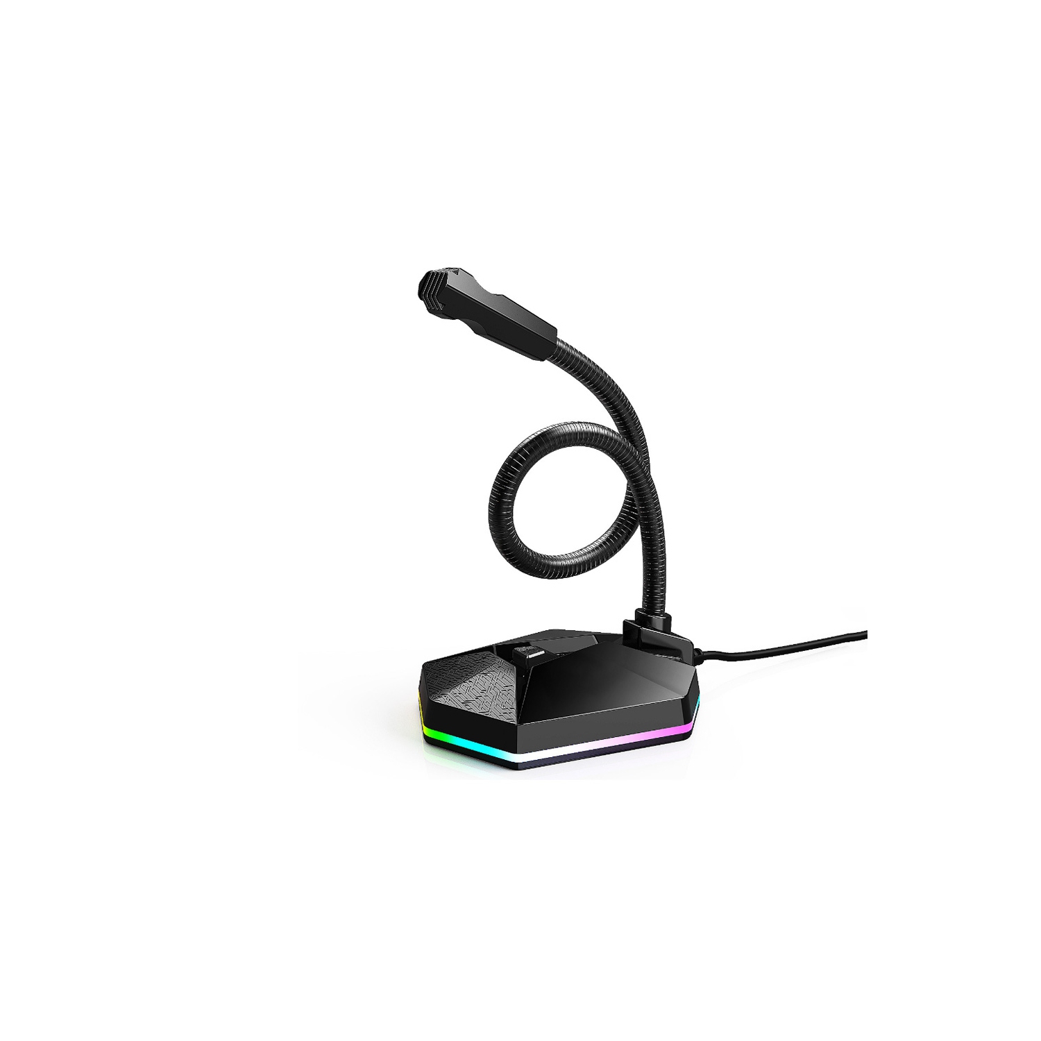 Gaming RGB Desktop USB Microphone Voice Recording Speech Recognition Streaming - axGear