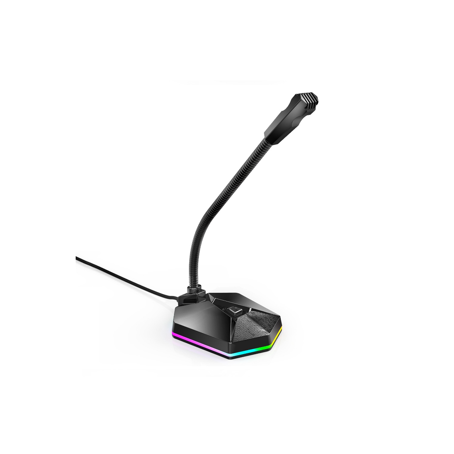 Gaming RGB Desktop USB Microphone Voice Recording Speech Recognition Streaming - axGear