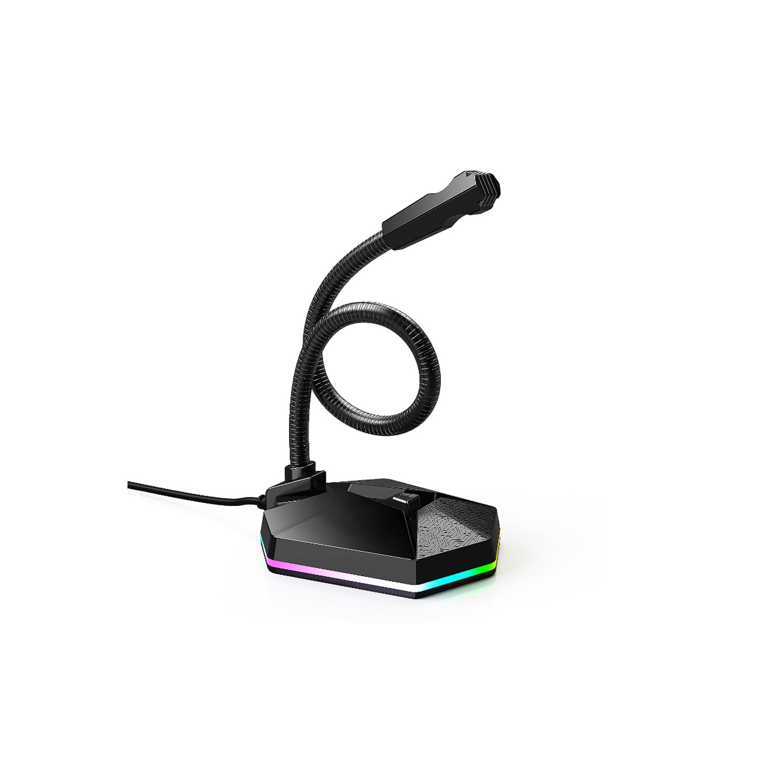 Gaming RGB Desktop USB Microphone Voice Recording Speech Recognition Streaming - axGear