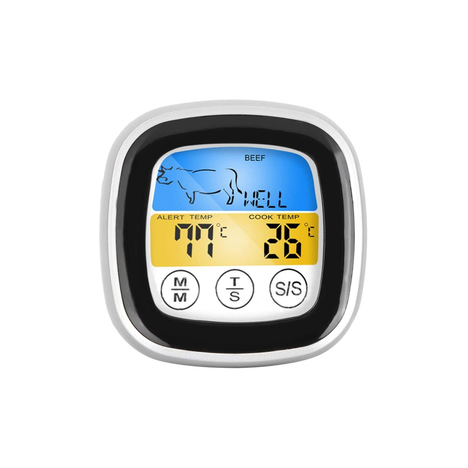 Meat Thermometer 2in1 Digital Food Kitchen Touch Screen Temperature Tester - axGear