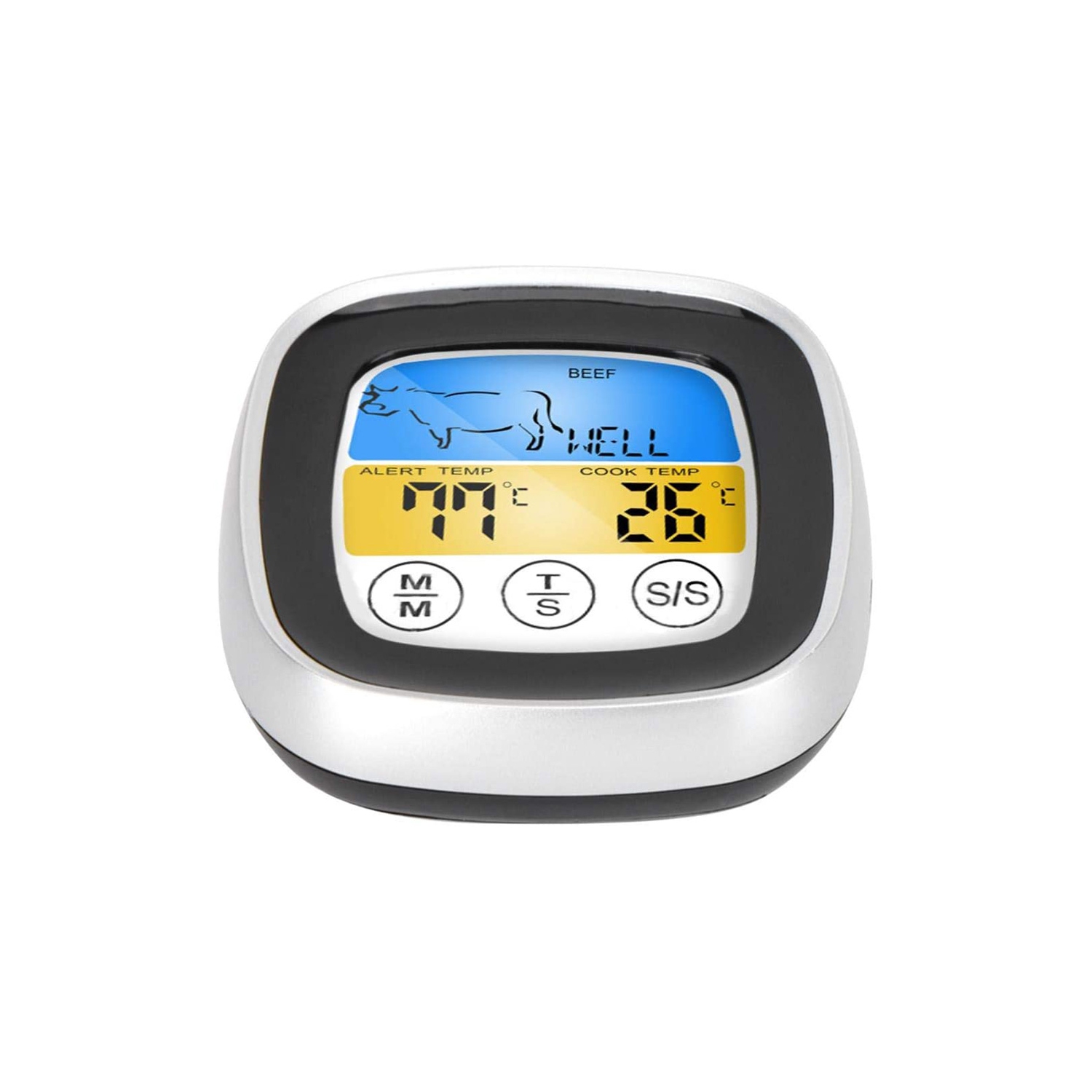 Meat Thermometer 2in1 Digital Food Kitchen Touch Screen Temperature Tester - axGear