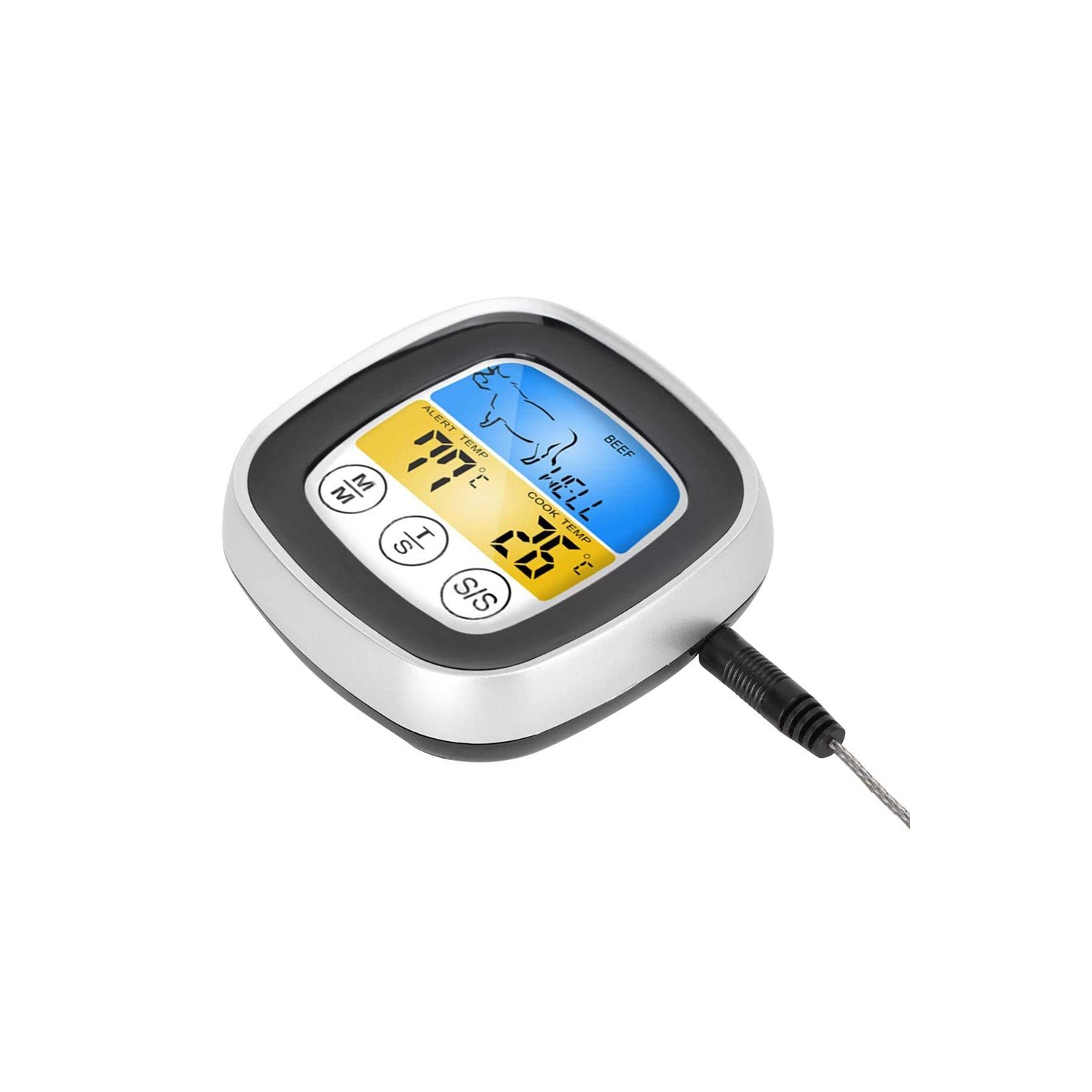 Meat Thermometer 2in1 Digital Food Kitchen Touch Screen Temperature Tester - axGear