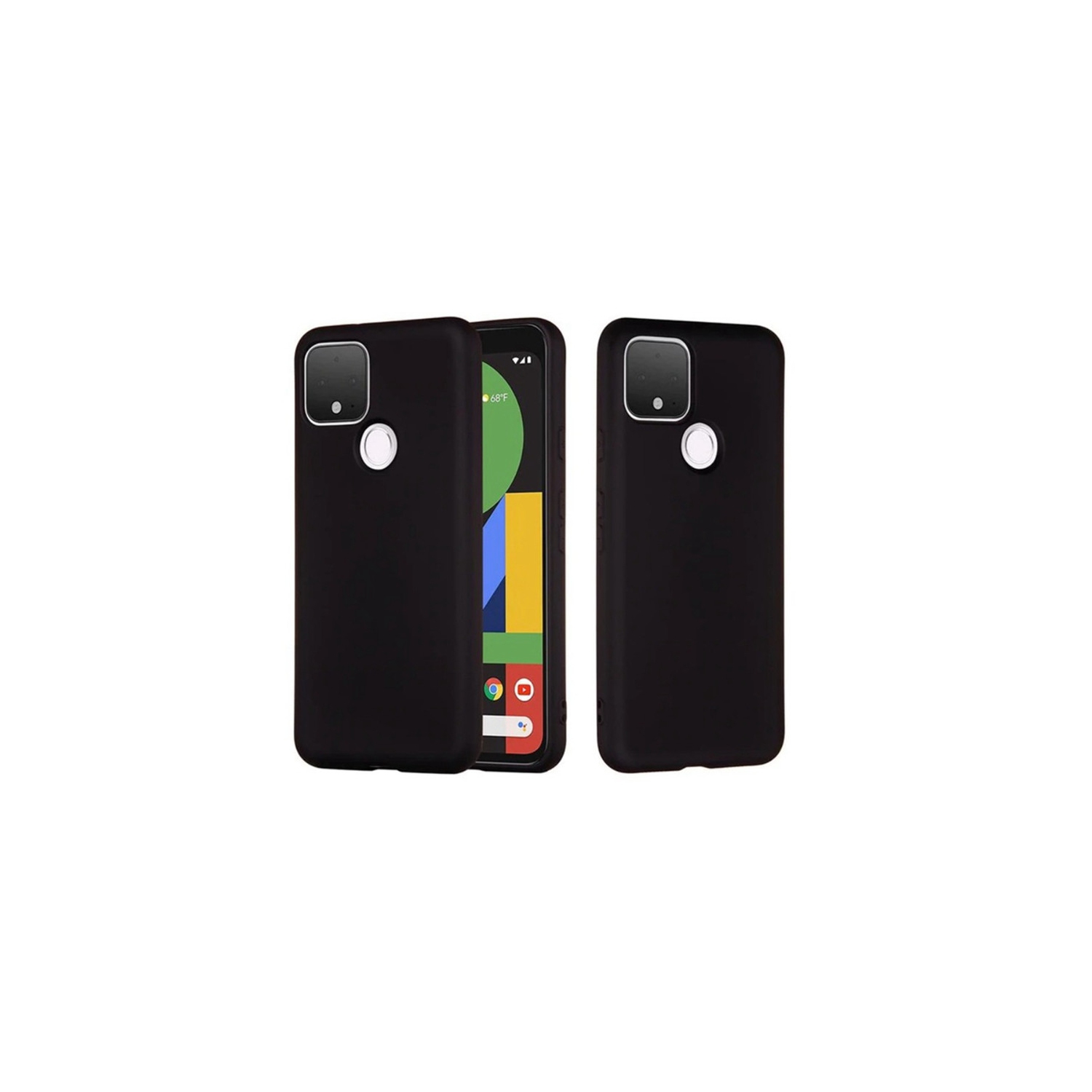 【CSmart】 Ultra Thin Soft TPU Silicone Jelly Bumper Back Cover Case for Google Pixel 4a 5G 2020, Black