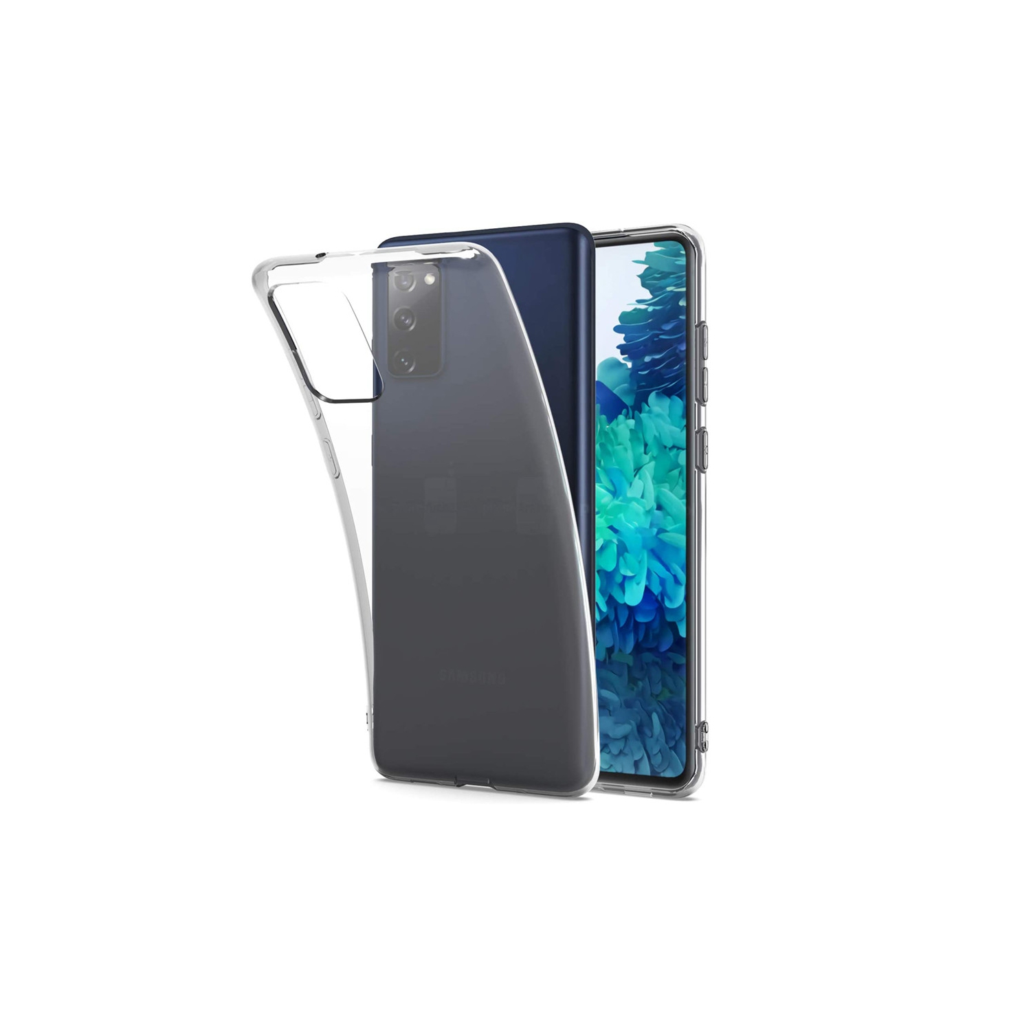 【CSmart】 Étui Coque de protection arrière ultra fin et souple en silicone TPU Jelly pour Samsung Galaxy S20 FE 5G 2020, Claire