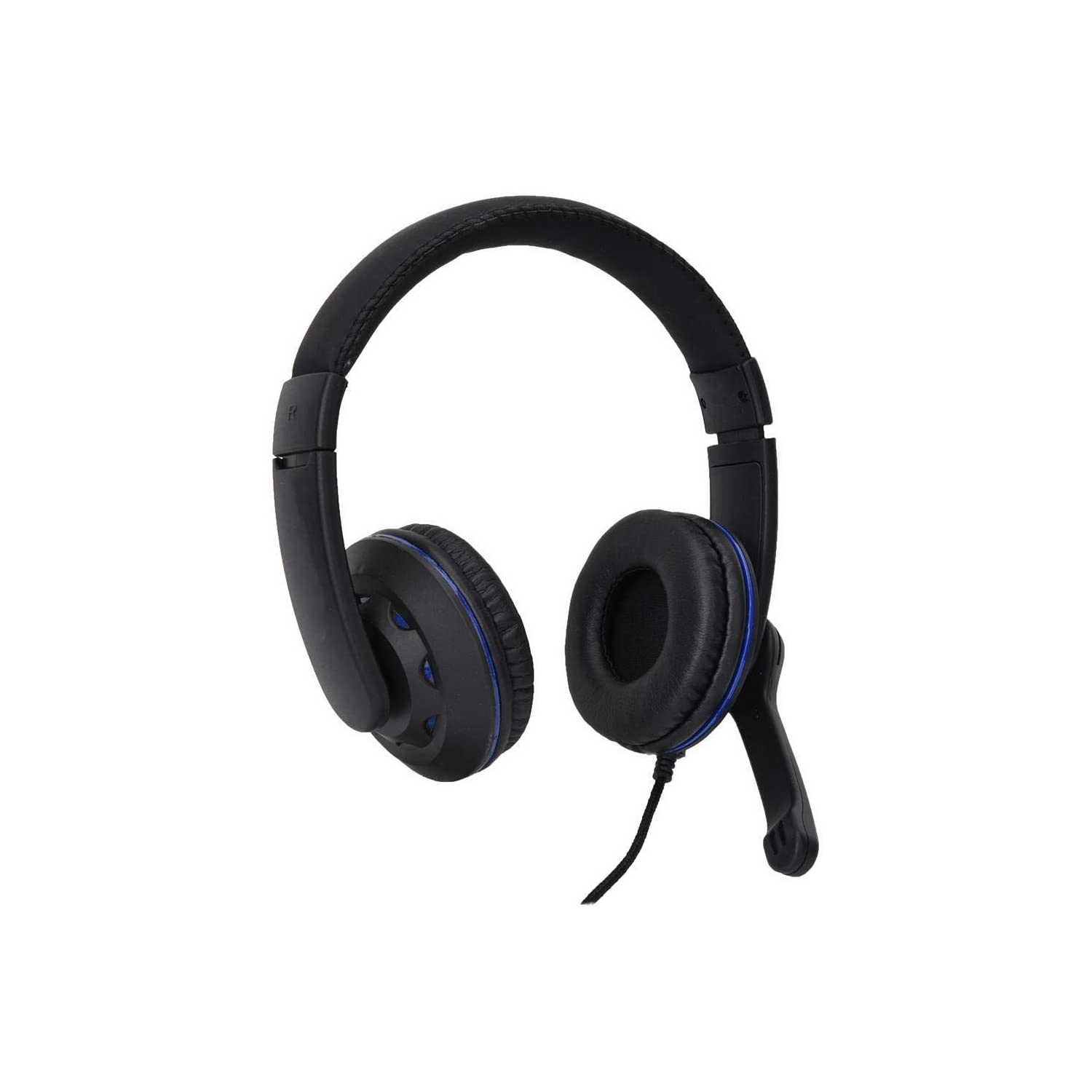 Gaming Headset Headphones Earphones Wired with PU Leather Ear Cover - axGear