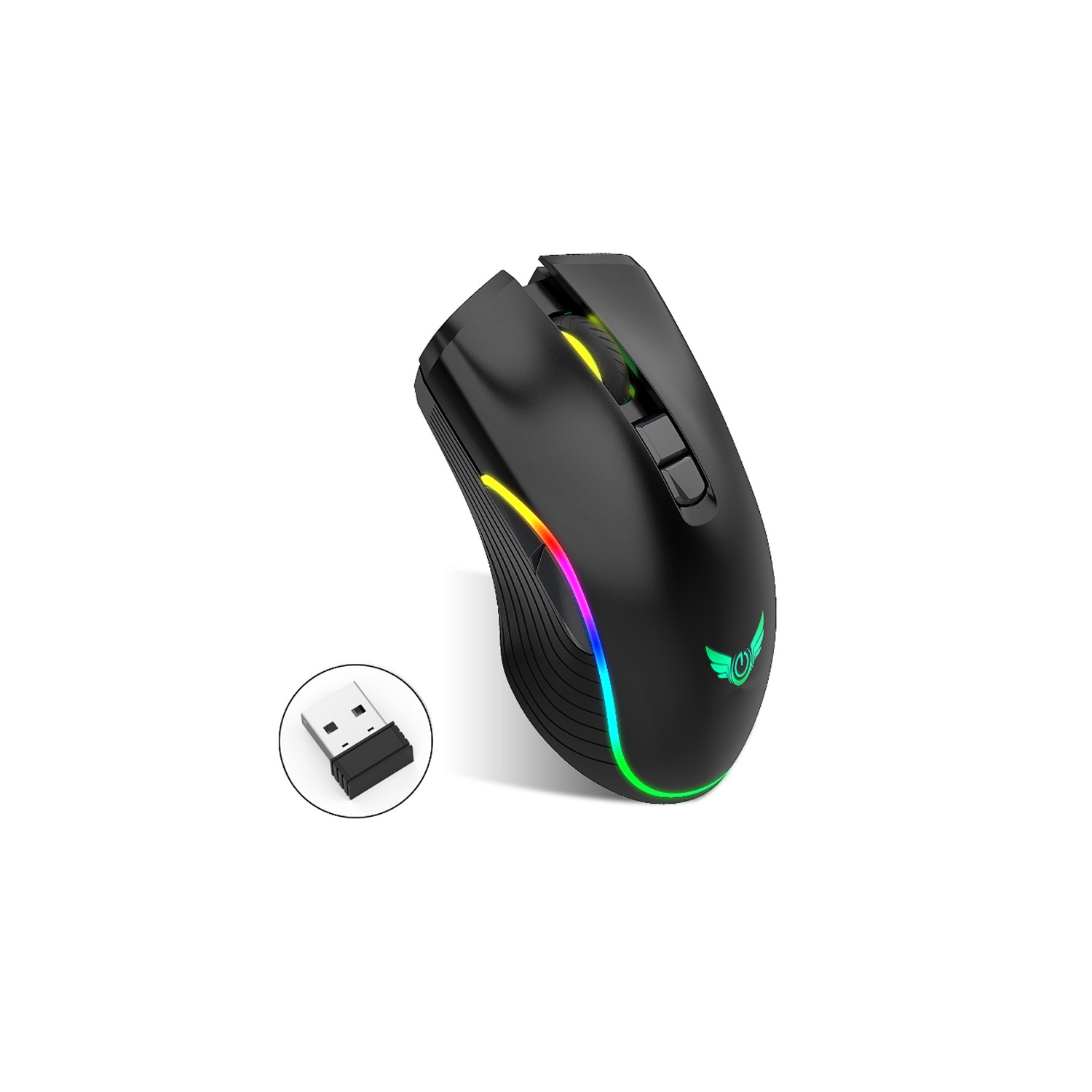 Cordless RGB Gaming Mouse 2.4G Wireless with USB-C Charging - axGear
