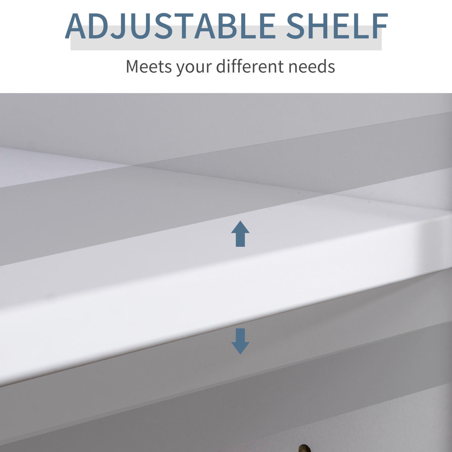 HOMCOM – Bureau d’ordinateur avec tiroirs de rangement, table d’étude avec étagère réglable pour la chambre de poste de travail à domicile, blanc