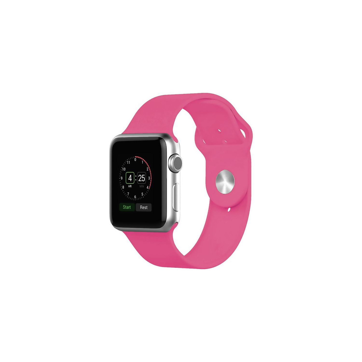 Bracelet en silicone pour Apple Watch 42&nbsp;mm/49&nbsp;mm/45&nbsp;mm/46&nbsp;mm/44&nbsp;mm de PANDACO