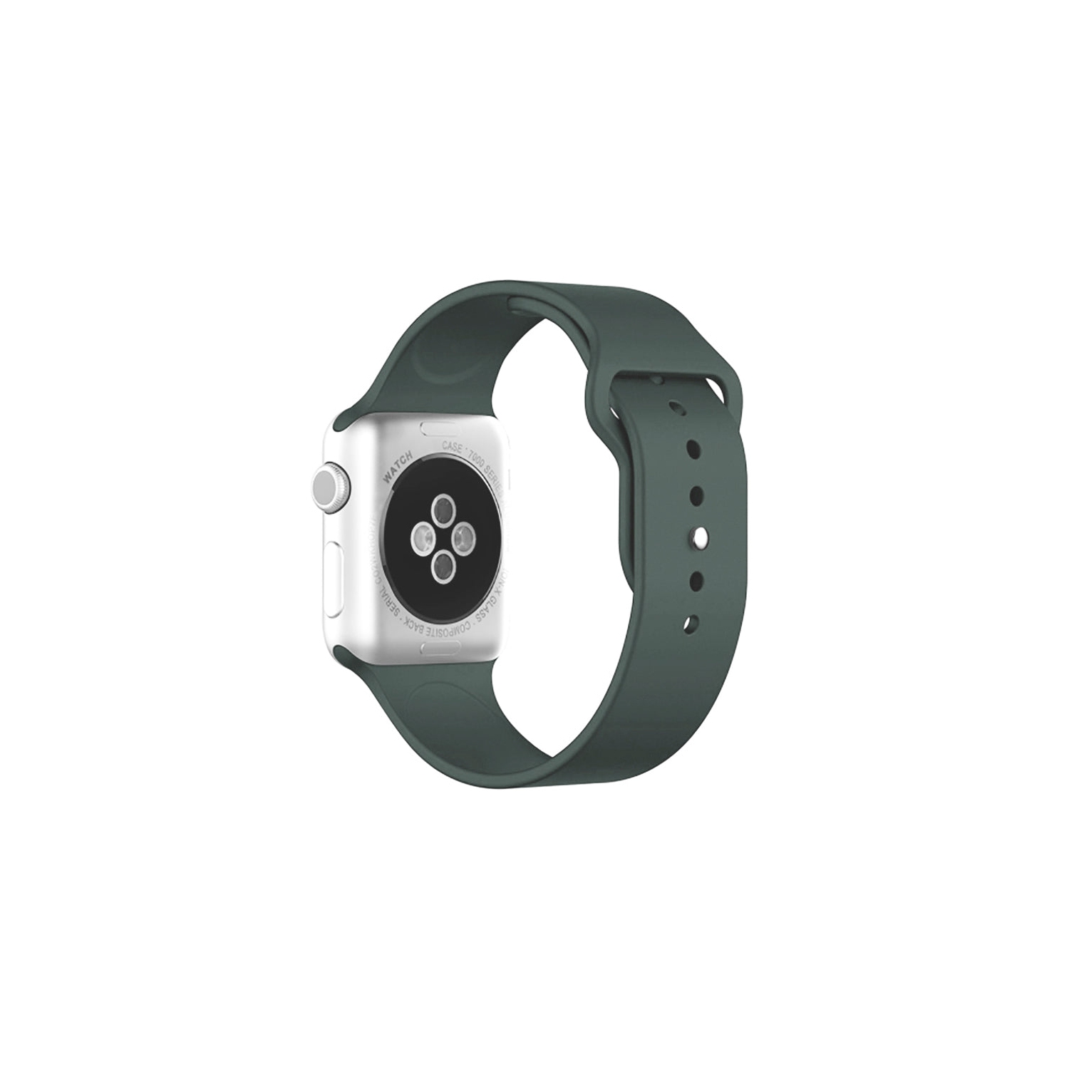 PANDACO Pine Needle Green Silicone Watch Strap for Apple Watch 42mm / 44mm / 45mm / 46mm / 49mm