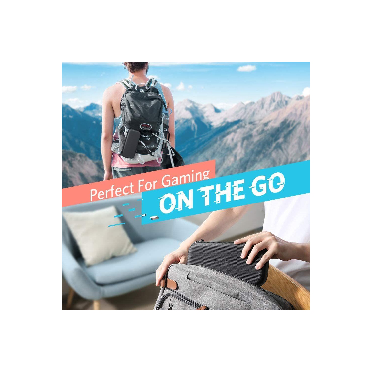 Case for Nintendo Switch with Carabiner for Switch Console Black .