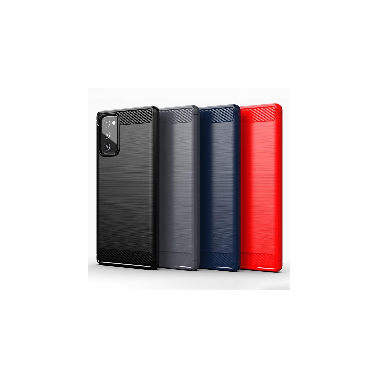 PANDACO Black Brushed Metal Case for Samsung Galaxy Note 20