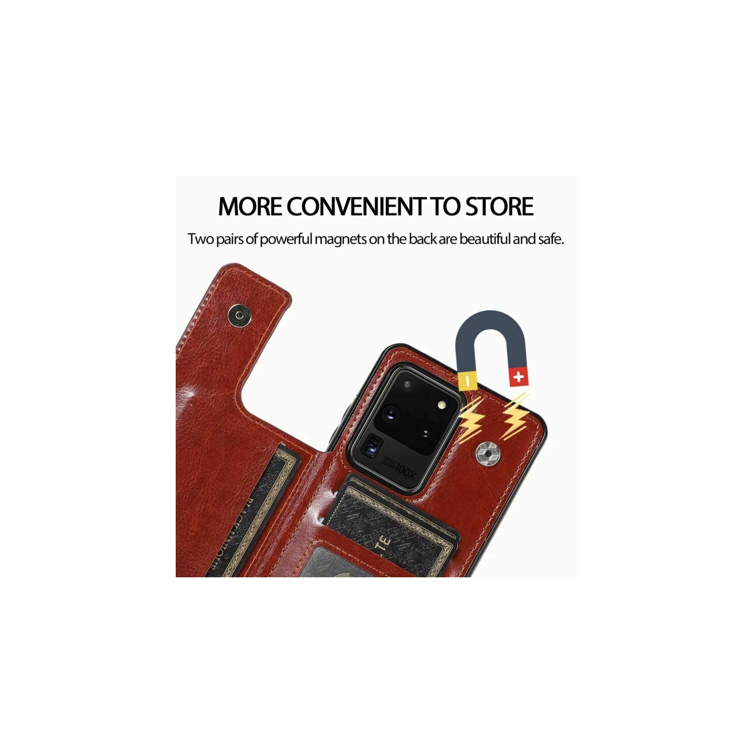 Leather Flip Wallet Case Card Holder Phone Back Cover for Samsung Galaxy Note 20 Ultra