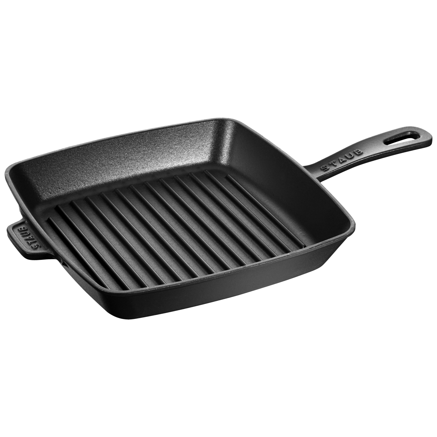 STAUB – Plats à barbecue 26&nbsp;cm Gril carré en fonte américain, noir