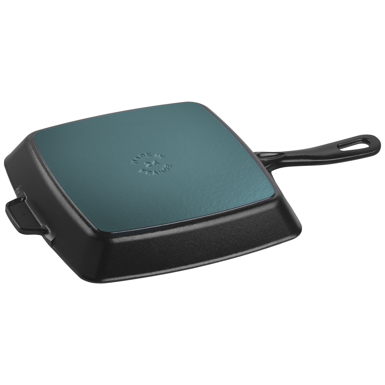 STAUB – Plats à barbecue 26&nbsp;cm Gril carré en fonte américain, noir