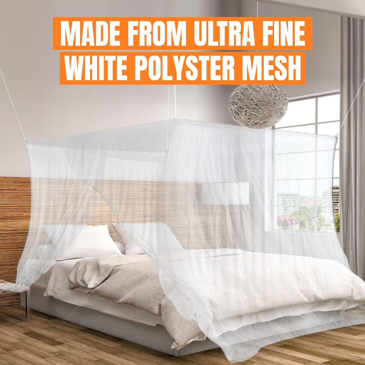 Très grand moustiquaire et chasse-moustiques MeKKKAKPRO par grands rideaux à moustiquaire à deux ouvertures