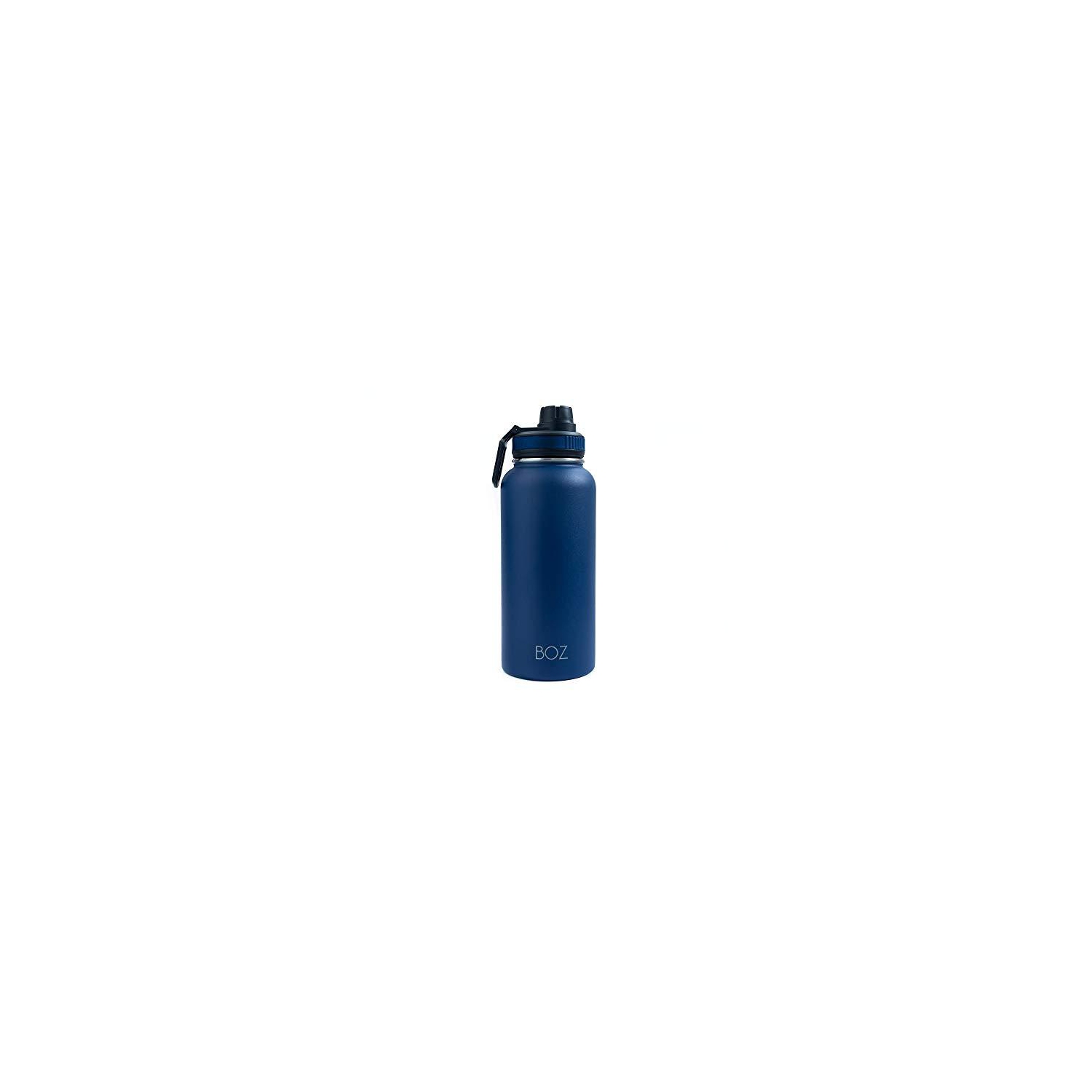 BOZ Stainless Steel Water Bottle XL - Monaco Blue Wide Mouth, BPA Free, Vacuum Double Wall Insulated