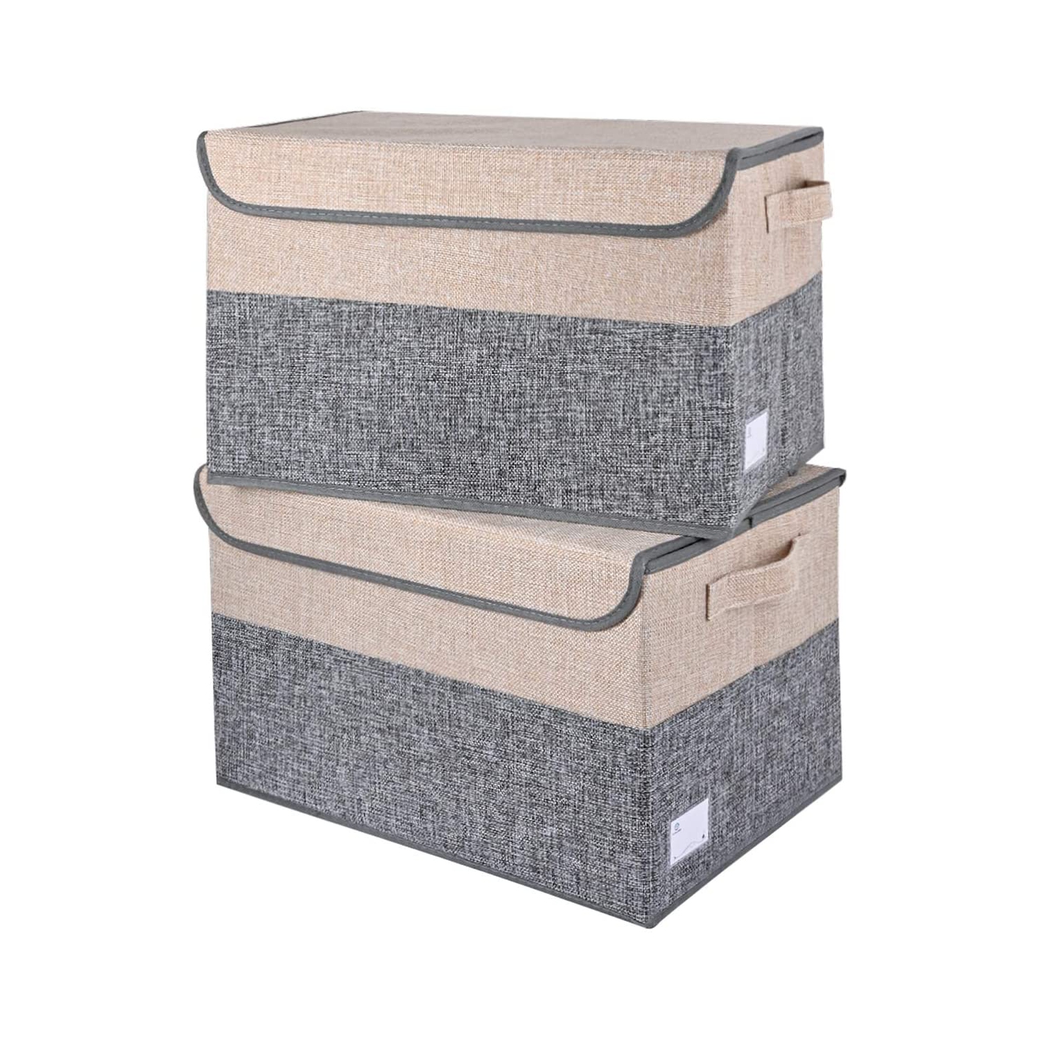 Univivi Storage Baskets for Cube Units,Two Handles are Easy to Carry，Foldable Fabric Storage Basket 26 x 26cm，Gray 