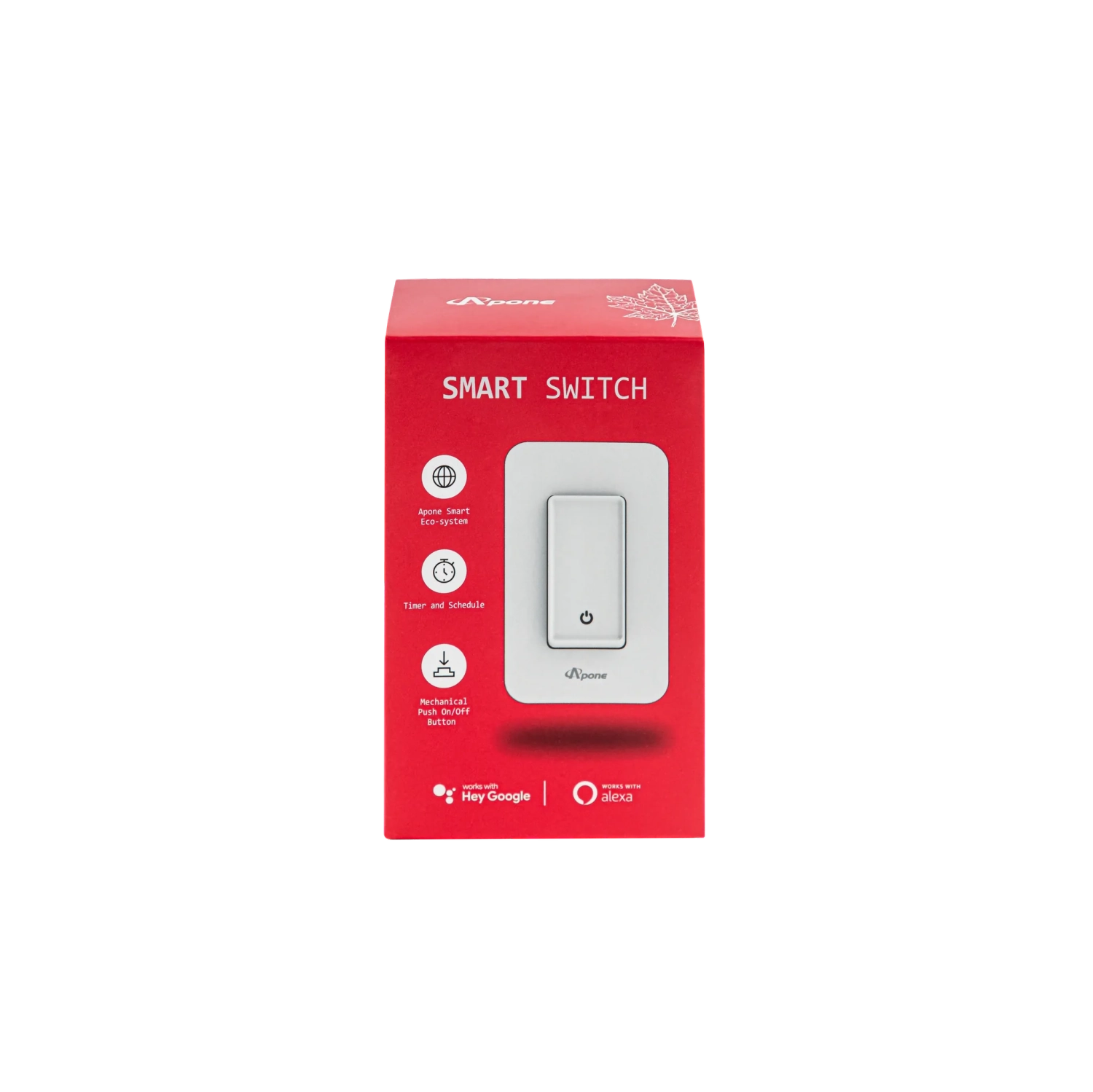 Apone – interrupteur intelligent Wi-Fi à 3 voies, compatible avec Alexa et Google Home, programmation, minuterie, aucun concentrateur requis