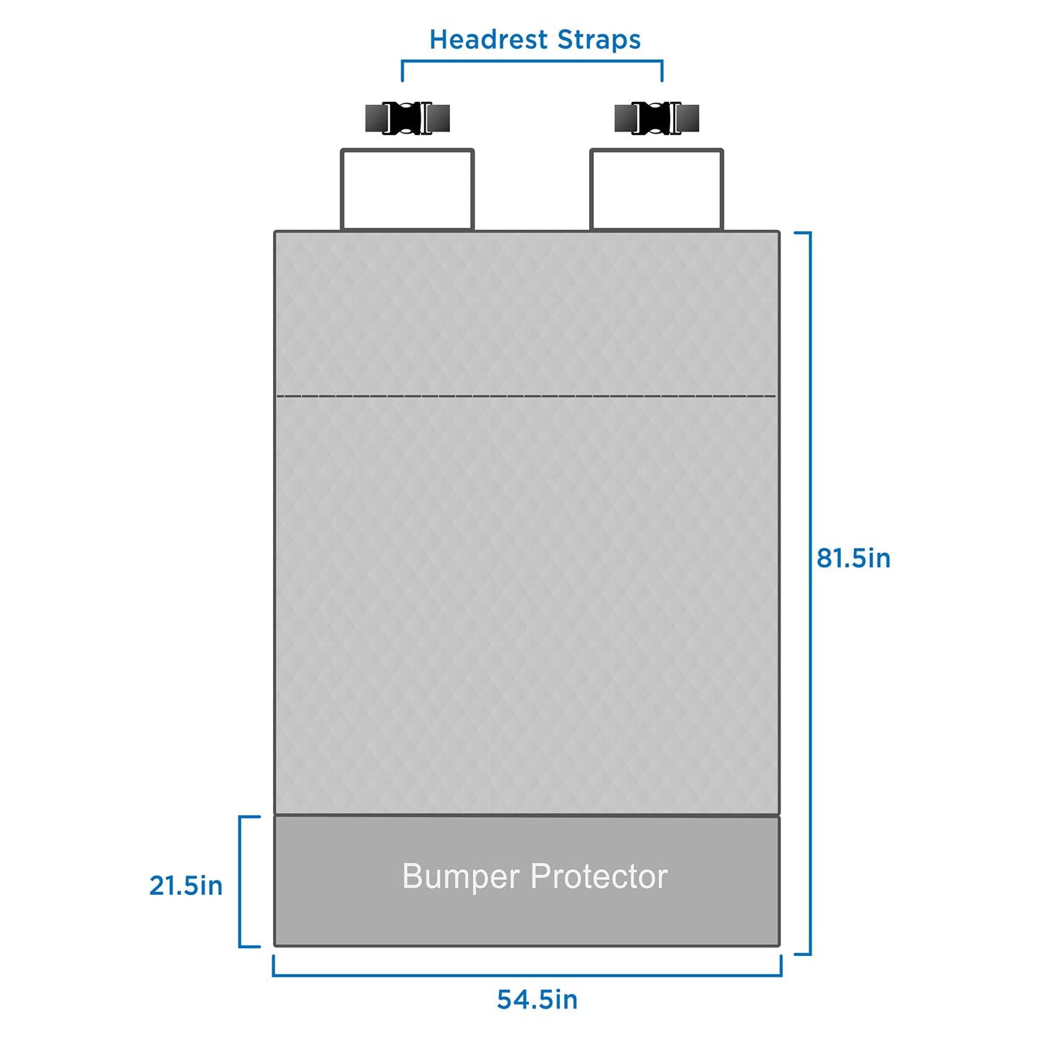 Cargo Liner Cover for SUVs and Cars, Waterproof Material, Non Slip Backing, Extra Bumper Flap Protector, Large Size