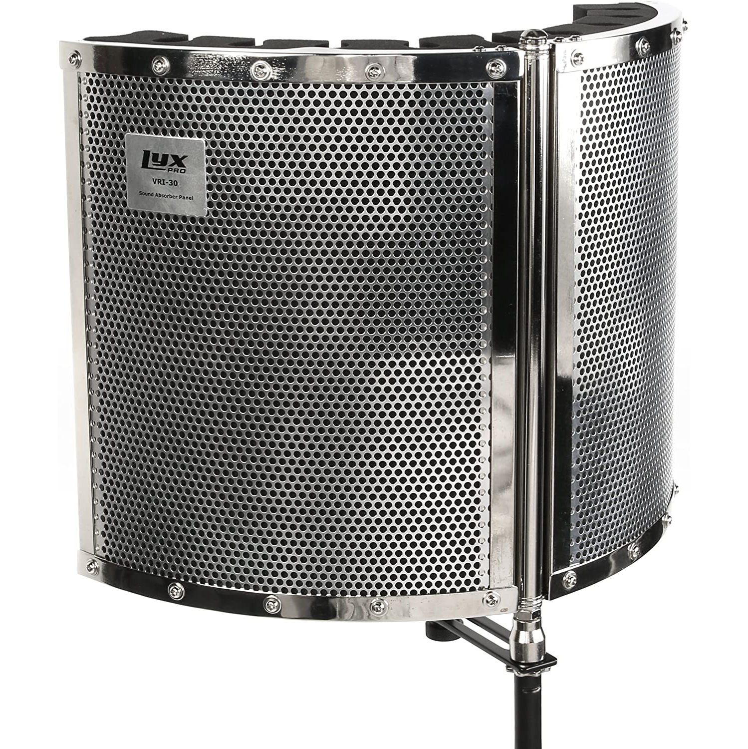 LyxPro VRI-30 - Portable & Foldable Sound Absorbing Vocal Recording Panel - Stand Mount
