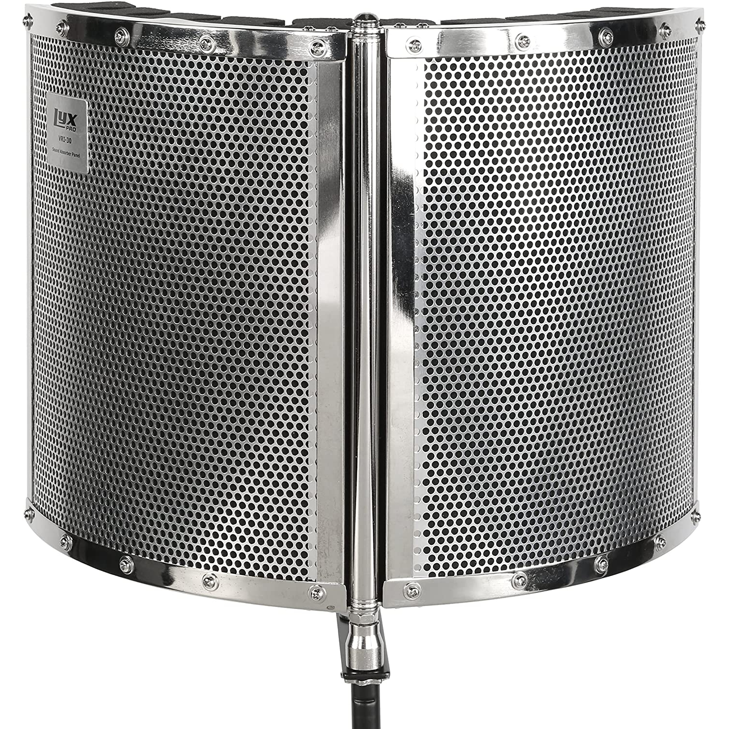 LyxPro VRI-30 - Portable & Foldable Sound Absorbing Vocal Recording Panel - Stand Mount