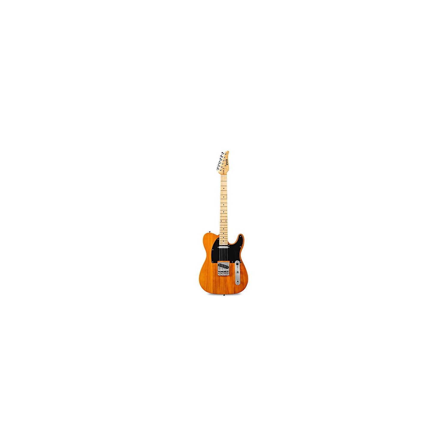 LyxPro 39” Electric Telecaster Guitar | Solid Full-Size Paulownia Wood Body, 3-Ply Pickguard, C-Shape Neck, Ashtray Bridge, Quality Gear Tuners, 3-Way Switch & Volume/Tone Controls | 2 Picks Included