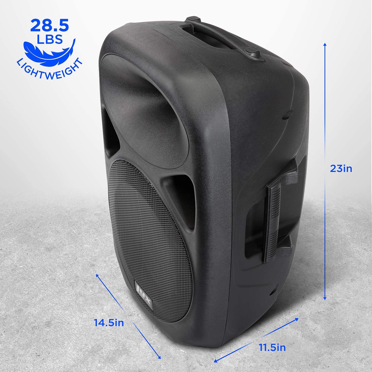 LyxPro 12" PA System Powerful Compact PA Portable Active Speaker System with Equalizer, Bluetooth, SD Card Slot, USB, MP3, XLR, 1/4", 3.5mm Input