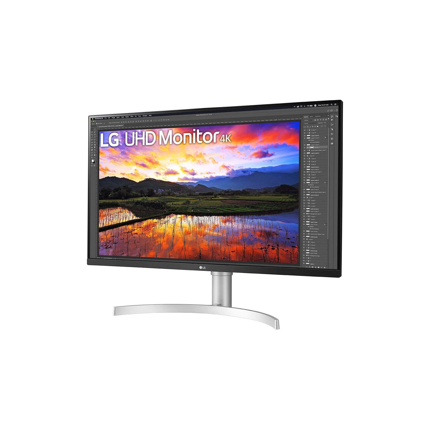 LG 32UN650-W 32 Inch UHD (3840 x 2160) IPS Ultrafine Display with HDR10 Compatibility, DCI-P3 95% Color Gamut, AMD FreeSync, and 3-Side Virtually Borderless Height Adjustable Stand