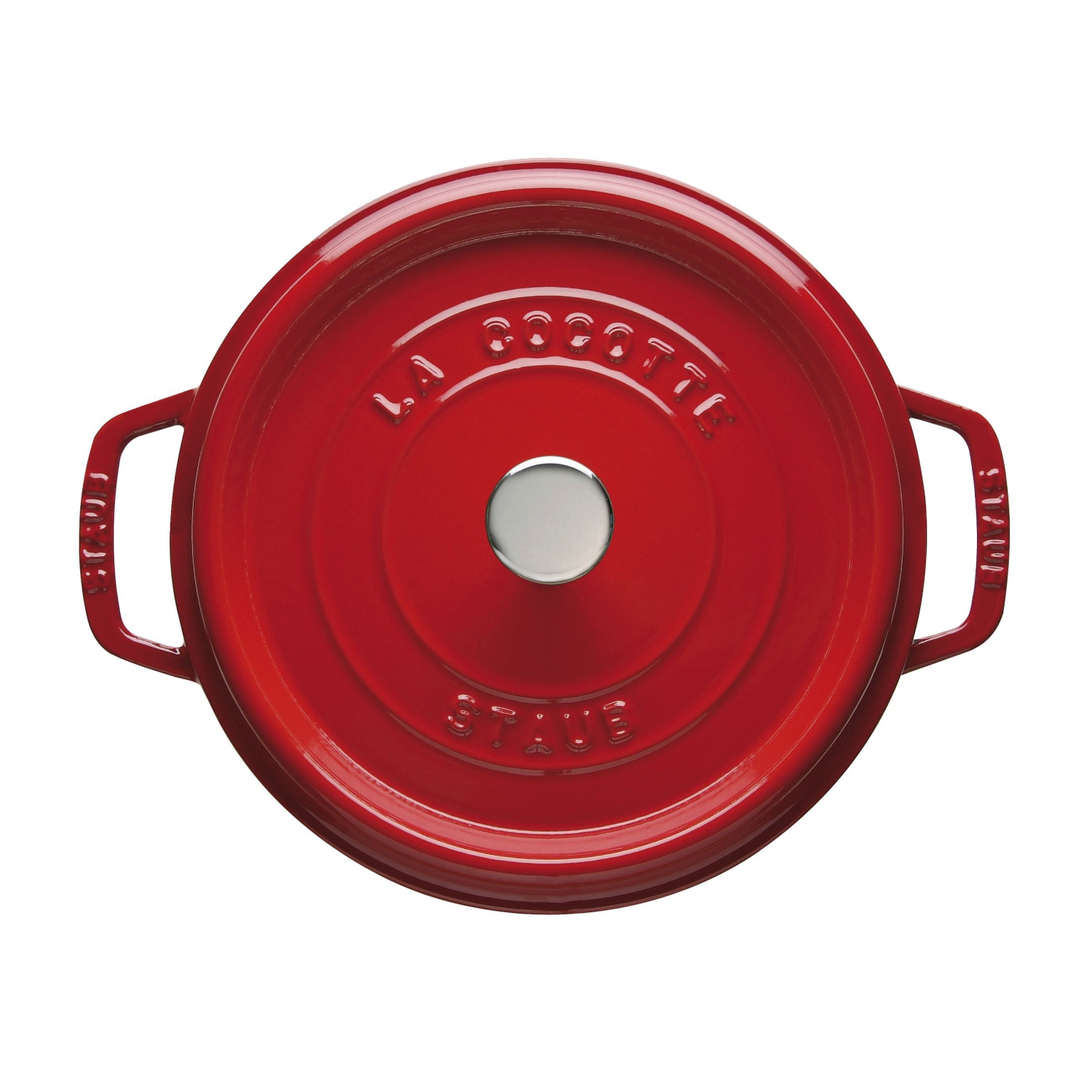 STAUB La Cocotte 3.7 L Cast Iron Round Cocotte, Cherry