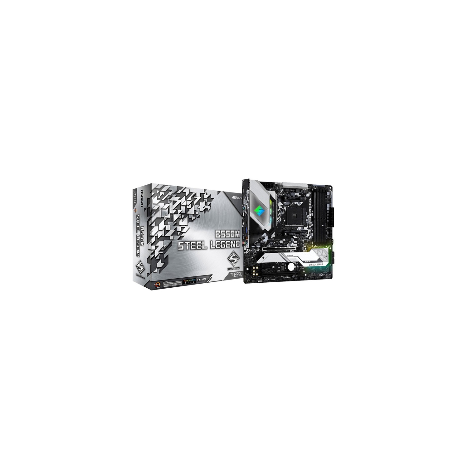 ASRock B550M Steel Legend Desktop Motherboard B550M STEEL LEGEND