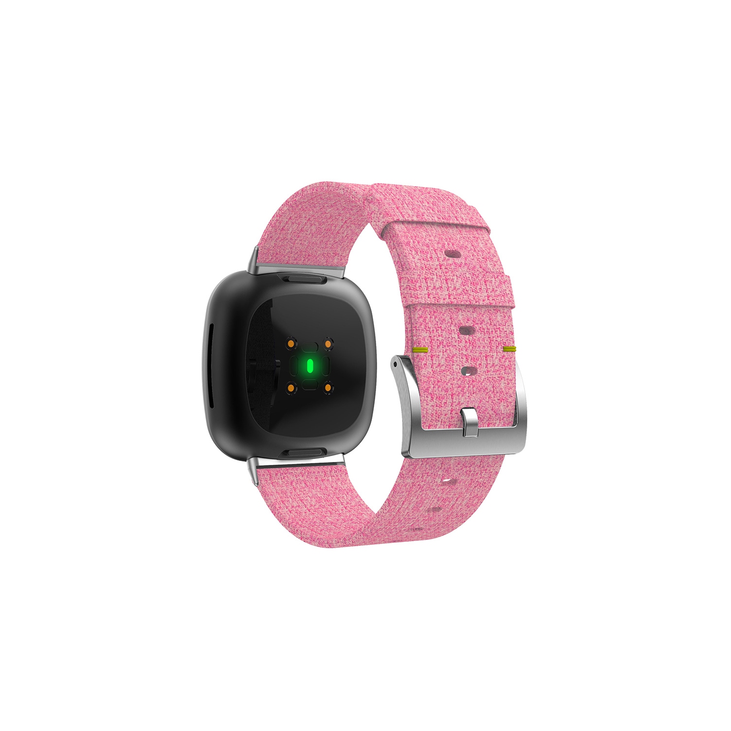 StrapsCo Woven Canvas Watch Band Strap for Fitbit Versa 3 - Pink